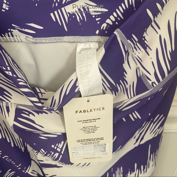 Fabletics High-Waisted Printed PureLuxe 7/8 Leggings - Picture 11 of 13